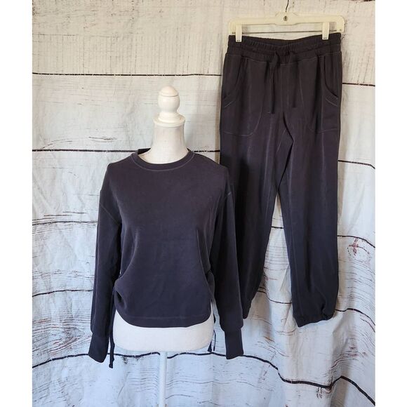 Bailey/44 Cinched Side Sweatshirt with Matching Joggers Size XS - Picture 2 of 10